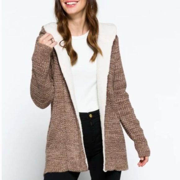 Sweaters - NEW…LETY & ME Nola Sherpa Trimmer Cardigan